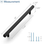 Ravinte Black Cabinet Handles 20 Pack 7-1/2 inch Matte Black Square Cabinet Pulls Black Kitchen Hardware 10 inch Overall Length Black Kitchen Drawer Pulls