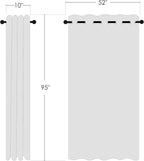 NICETOWN Bedroom Room Darkening Curtains - Triple Weave Grommet Top Thermal Insulated Solid Energy Saving Panels/Drapes for Villa/Hall, Beige, 1 Pair, 52 inches by 95 Inch