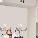 20 Pcs Coat Hooks Hardware Wall Hooks Heavy Duty Hooks for Hanging Coats Double No Rust Hook Wall Mounted for Key, Towel, Bags, Cup, Hat