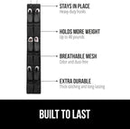 GORILLA GRIP Over the Door Shoe Organizer, 12 Large Breathable Mesh Pockets, Space Saving Hanging Storage Holder, 2 Hook Closet Rack Hanger, Hangs on Closets for Shoes, Accessories, 64H x 9.5W Black