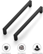 Ravinte 14 Pack 8 Inch Kitchen Square Cabinet Handles Matte Black Pulls Black Drawer Pulls Kitchen Cabinet Hardware Handles