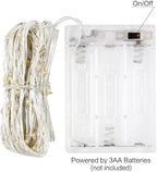 ANJAYLIA Fairy Lights, 2 Pack String Lights Battery Operated 33ft 100 LED Twinkle Lights for Wedding, Party, Christmas, Warm White