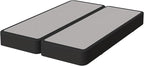Nutan Inch Sturdy Box Spring for Mattress Support-Durable and Fully Assembled, Natural Wood Queen, Gray, 8" Foundation