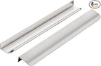 Ravinte Hardware 8 Pack Silver Cabinet Handles, 11.8 Inch (300mm) Finger Edge Pulls, 8.8 Inch Hole Center, Finger Pulls for Cabinets