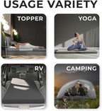 Cozzzi 4 Inch Twin Folding Mattress for Floor and Traveling with Removable Cover - Lightweight and Portable Mattress for Adults & Kids - Compact and Easy to Storage (75in x 39in x 4in)