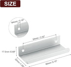 uxcell Cabinet Finger Edge Pull, 5pcs 80mm / 3.15" Aluminum Alloy Back Mount Hidden Cabinet Pulls Concealed Handle for Home Kitchen Drawer Cabinet, Silver