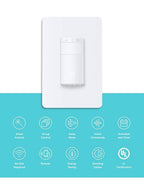 Kasa Smart Motion Sensor Switch, Dimmer Light Switch, Single Pole, Needs Neutral Wire, 2.4GHz Wi-Fi, Compatible with Alexa & Google Assistant, UL Certified, No Hub Required(ES20M) White 1-Pack