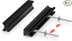 homdiy 5 Pack Adjustable Black Cabinet Pulls 1" to 4" (25-102mm) Adjustable Hole Distance Drawer Pulls