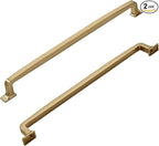 Khtumeware 2 Pack 8 Inch Cabinet Handles - Brushed Brass & Gold Drawer Pulls