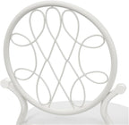 Hillsdale O'Malley Metal Vanity Stool for Makeup Room or Bathroom, White