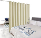 NICETOWN Noise Barrier Room Dividers Blind Screens Partitions, Home Decor Floor to Ceiling Divider Room Curtain for Shared Space, Office, Loft, Dorm, Hotel (1 Pcs, 9' Tall x 15' Wide, Beige)