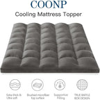 COONP Full XL Mattress Topper, Extra Thick Pillowtop, Cooling Plush Mattress Pad Cover Bed Topper Protector with 8-21 Inch Deep Pocket (Grey, Full XL)