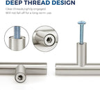 JOY DECOR 3 Pack Cabinet Knobs, Brushed Nickel Cabinet Handles, 2in Kitchen Cabient Knobs, Single Hole Drawer Knobs for Dresser Drawers