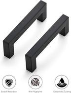 Ravinte 14 Pack 3-1/2 Inch Kitchen Square Cabinet Handles Matte Black Cabinet Pulls Black Drawer Pulls Kitchen Cabinet Hardware Kitchen Handles for Cabinets Cupboard Handles Drawer Handles