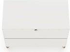 Manhattan Comfort Rockefeller 3 Drawer Dresser for Bedroom Storage, Nursery, Closet, Living Room, Entryway, TV Stand for Screens up to 32 Inches, Anti-Tip Kit Included, Set of 2, White