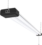 hykolity 5000K LED Shop Light Linkable, 4FT Daylight 42W LED Ceiling Lights for Garages, Workshops, Basements, Hanging or FlushMount, Power Cord with Pull Chain, 4400lm, ETL- 1 Pack