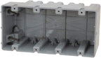 Southwire MSB4G Four Gang Device Box with Depth Adjustable; Heavy Duty 42lb ; Gray