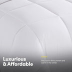 California King Comforter Set - Soft & Breathable 7-Piece Bedding Collection - 1 Comforter, 1 Fitted Sheet, 1 Flat, 4 Pillowcases - Deep Pocket - Premium Quality - Ideal for All Seasons, White