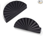2 Pack 3 Inch (76mm) Matte Black Cabinet Pulls Cup Flat Drawer Handles Kitchen Cupboard Pull Bathroom Dresser Sunflower Handle Unique Hardware for Furniture Door Wardrobe Hardware TYH-MB-2