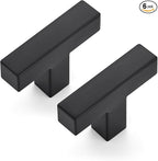 JOY DECOR 6 Pack Cabinet Knobs, Black Cabinet Handles, 2 Inch Kitchen Knobs, Single Hole Drawer Hardware for Dresser Drawers