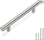 homdiy Brushed Nickel Cabinet Pulls Cabinet Handles,200 Pack 96mm 3-3/4 inch Hole Centers Silver Drawer Pulls for Kitchen, Bedroom, Bathroom