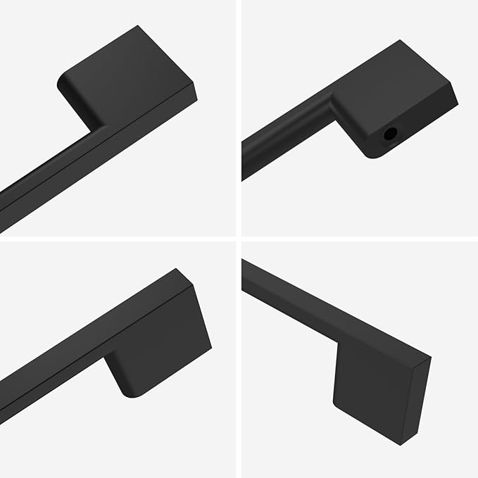 10 Pack Matte Black Cabinet Pulls 3.75 Inch Handles for Cabinets, Kitchen Hardware, Dresser Pulls