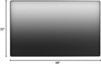ISKM Black Bathroom Mirror for Wall 48" x 32" Matte Black Framed Vanity Mirror Anti-Rust Tempered Glass Hangs Horizontal or Vertical