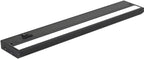LED Under Cabinet Lighting Hardwired - 3CCT 18 Inch Black Finish - Undercabinet Lights for Kitchen - Linkable Undercounter Dimmable Plug in Light or Hard Wired - Under Counter Fixture Direct Wire