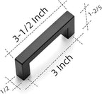 Ravinte 14 Pack 3 Inch Cabinet Handles Kitchen Square Matte Black Cabinet Pulls Black Drawer Pulls Cabinet Hardware Kitchen Handles