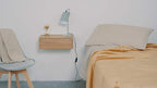 Mobili Fiver, Riccardo Floating nightstand, Oak, Made in Italy