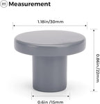 Ravinte 30 Pack Cabinet Knobs Grey Kitchen Cabinet Knobs Round Dresser Drawer Pulls Closet Door Pulls 1-1/5 Inch