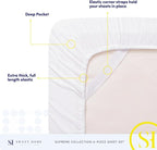Full Size Sheet Sets - Breathable Luxury Sheets with Full Elastic & Secure Corner Straps Built In - 1800 Supreme Collection Extra Soft Deep Pocket Bedding, Sheet Set, EXTRA DEEP pocket - Full, White