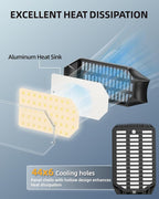 Adiding LED Garage Light Rotatable 2 Pack, Bright Basement Shop Ceiling Bay Lighting Fixture w/ 6 Adjustable Panels Screw in E26 E27 Bulb Base for Attic, Shed, Warehouse, Home Gym, Utility, Workshop