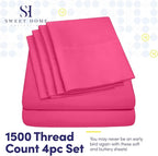 Twin XL Size Bed Sheets - 4 Piece 1500 Supreme Collection Fine Brushed Microfiber Deep Pocket Twin X-Large Sheet Set Bedding - 1 EXTRA PILLOW CASES, GREAT VALUE, Twin XL, Fuschia
