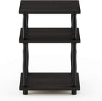 Furinno Turn-N-Tube Easy Assembly Multipurpose End Table / Side Table / Sofa Table / Nightstand, Classic Tubes, French Oak Grey/Black