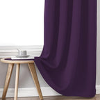 ChrisDowa 100% Blackout Curtains for Bedroom with Black Liner, 2 Thick Layers Total Blackout Thermal Insulated Grommet Window Curtains 2 Panels Set (Royal Purple, 42 x 63 Inch)