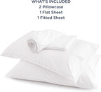 Bedsure King Size Sheet Set, Cooling Sheets King, Rayon Derived from Bamboo, Deep Pocket Up to 16", Breathable & Soft Bed Sheets, Hotel Luxury Silky Bedding Sheets & Pillowcases, White