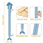 Personalized Growth Chart for Wall, Wooden Height Chart for Kids, Cute Height Measurement for Child/Girls/Boys, Baby and Toddler's Playroom/Kid's Room/Nursery Decor, Dolphin