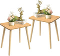 FORAOFUR End Tables Living Room Set of 2, Side Tables for Small Spaces, Modern Side Table Accent Tables with Wooden Legs for Living Room, Bedroom, Easy Assembly