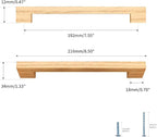 Burlywood Square 7-1/2in 6 pcs Wooden Drawer Pulls Handle pulls for cabinets Kitchen Cabinet Drawer pulls Cabinet Door Pull