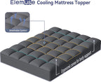 ELEMUSE Full Grey Mattress Topper for Back Pain, Extra Thick Mattress Pad Cover, Plush Soft Pillowtop with Elastic Deep Pocket, Overfilled Down Alternative Filling