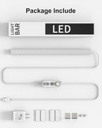 ASOKO Motion Sensor Dimmable Led Under Cabinet Lighting,12 inches Plug in Led Counter Light Bars, Daylight White 4500K Led Light Bar for Kitchen/Closet/Wardrobe/Shelf/Desk/Display Case