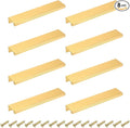 uxcell Cabinet Finger Edge Pull, 8pcs 150mm / 5.91" Aluminum Alloy Back Mount Hidden Cabinet Pulls Concealed Handle for Home Kitchen Drawer Cabinet, Gold