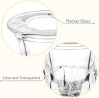 Romadedi Glass Taper Candle Holders - Clear Small Candlestick Holder Bulk, Thicker Glass Candle Sticks Set for Wedding Christmas Party Dining Table Table Centerpiece Decor, 2Pcs