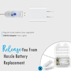 Fairy Lights USB Plug in 66ft 200LEDs with Remote, Warm White 17 Color Changing Light Twinkle Firefly String Lights for Bedroom Party Wedding Christmas Tapestry, Multicolor Colors (USB&Plug)