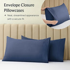 LuxClub 5 PC Split King Sheet Set, Breathable Luxury Bed Sheets, Deep Pockets Wrinkle Free Cooling Sheets Machine Washable Hotel Bedding Silky Soft - Navy Split King