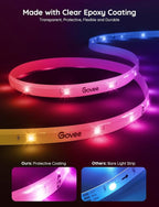 Govee RGBIC LED Strip Lights, 16.4ft WiFi LED Lights Work with Alexa and Google Assistant, Smart LED Strips App Control, DIY, Music Sync, Color Changing Lights for Bedroom, Home Decor