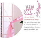 Twin Canopy Bed Curtains - 4 Corner Canopy for Beds, Bed Canopy for Girls Adults, Bedroom Home Decor (Twin Size, Purple)