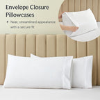 LuxClub 4 PC Full Size Sheet Set Bed Sheets Deep Pockets Wrinkle Free Cooling Bed Sheets Machine Washable Hotel Bedding Silky Soft - White Full