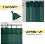 OVZME Hunter Green Sheer Curtains 72 Inches Long 2 Panels - Soft Light Filtering Window Sheer Panels for Living Room/Bedroom, Top Dual Rod Pocket, 1 Pair, Each 42Wx72L Inches
